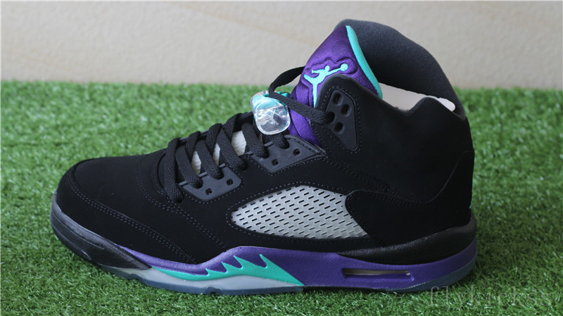 Air Jordan 5 Retro Black And Purple Grape